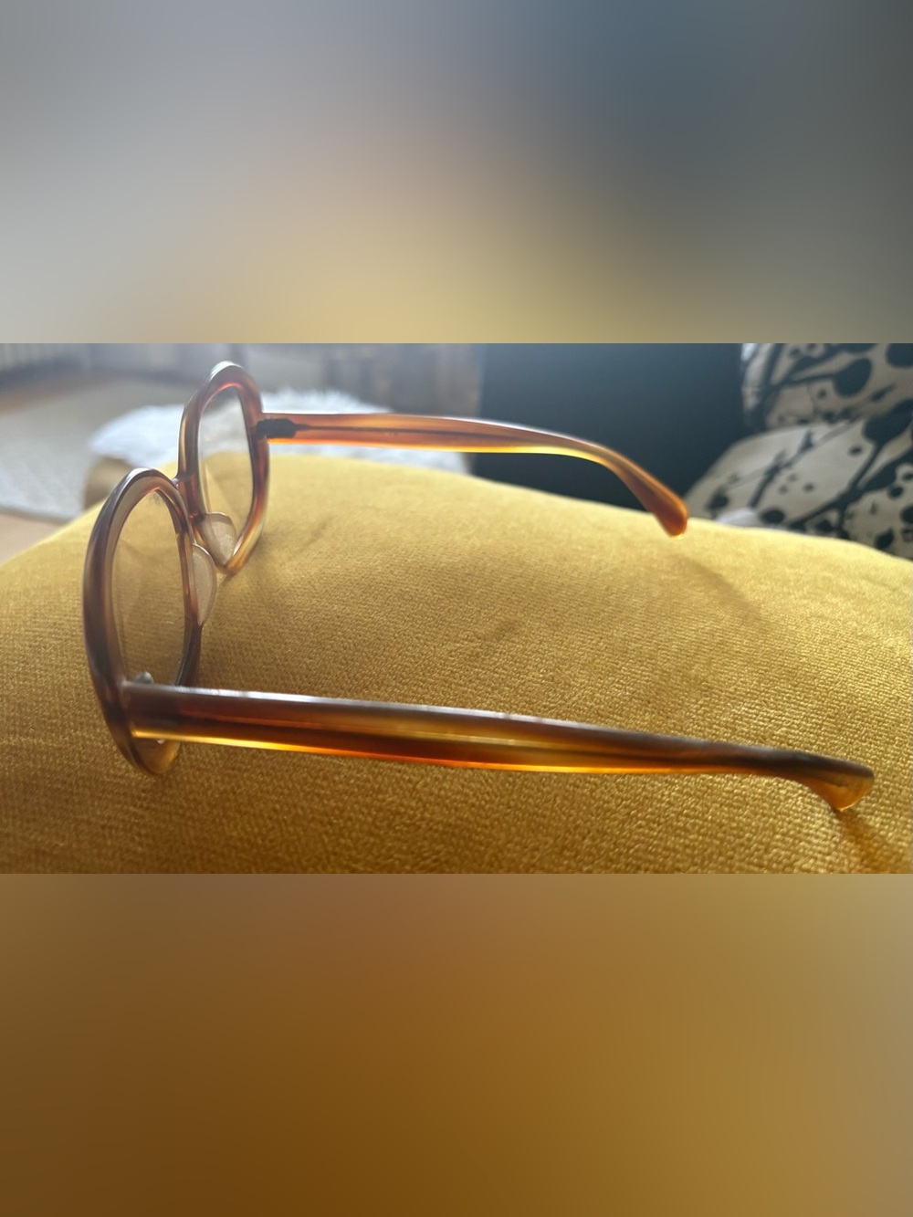 Vintage Oversized Amber Glasses